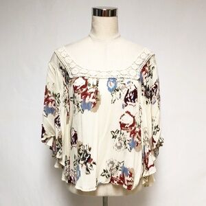 LoveStitch Floral Print Off The Shoulder Top